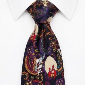 Looney Tunes Silk Tie Bugs Bunny Sam Taz Wile E Coyote